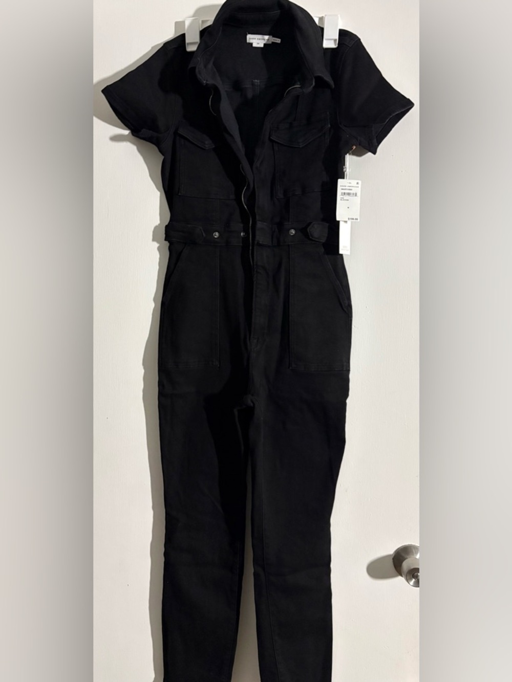 Good American “Fit for Success” Black Short-Sleeve Jumpsuit - Picture 11 of 13